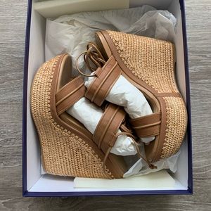 Stuart Weitzman ‘Abandon’ wedge lace-up sandal